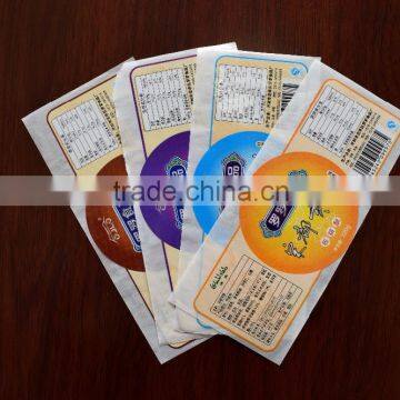 Custom waterproof copperplate label sticker for food