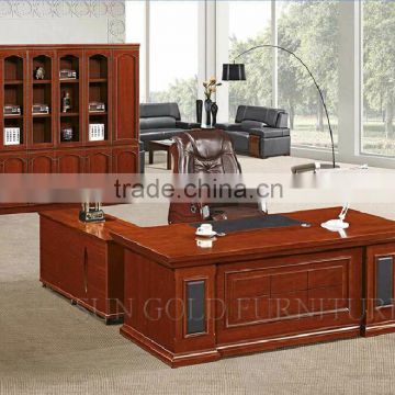 MDF surface with Veneer L Shape Painted Office Table (SZ-OD515)