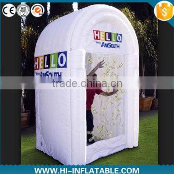 Customized promotional inflatable money machine for advertisment