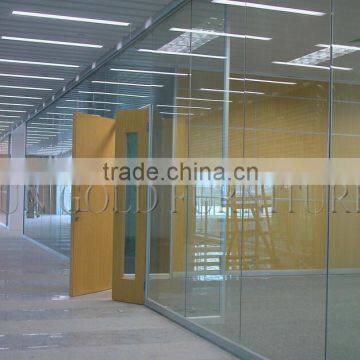 Modern Flat Clear Glass Wall Prices Office Laminated Partition(SZ-WS619)