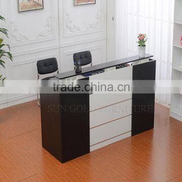 Black front reception table restaurant reception desk furniture (SZ-RTB024)