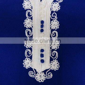 the Newest Short Sleeves Big Area Rope Embroidery Maxi Dress photo-5