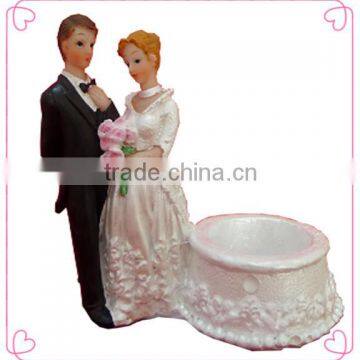 resin couple figurine candleholder for wedding centerpieces