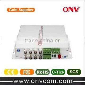 8CH Video Fiber Optic Transceiver with 1CH Reverse Data and 1CH Audio