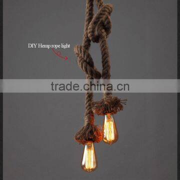 Retro DIY Art Hemp Rope Pendant Light 100cm Creative Hemp Rope E27 Lamp Length Can be Customized photo-3