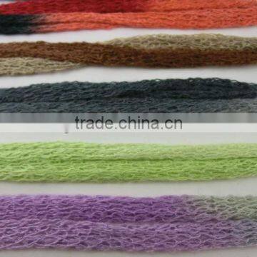 space dyed fish net yarn for scarves