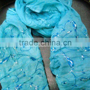 Embroidered Cotton Scarves & Stoles