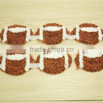 Football Baby Hair Accessories/baby Chiffon Flower/wholesale for Cheap