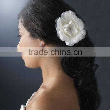 White Bold Bridal Pearl Flower Wedding Hair Accessories