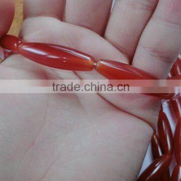 Natural Red Carnelian Beads Gemstones Red Agate Faceted Rice Beads 8*12mm photo-5