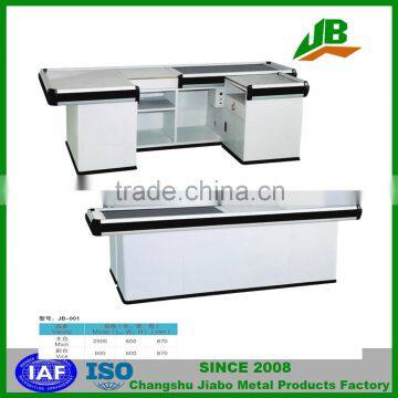 Best buy Good quality cashier desk,cashier equipment,supermarket checkout counter with conveyor belt