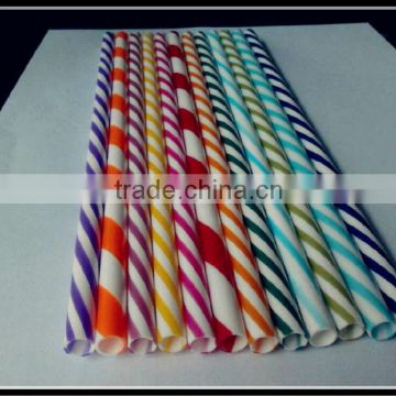 Eco-friendly striped plastic drinking straw                        
                                                Quality Choice