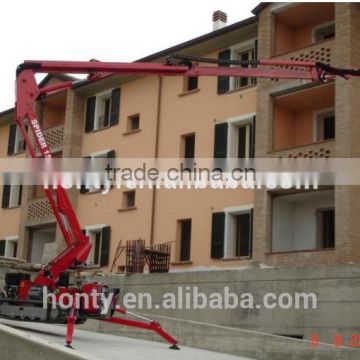 10 m spider truck-mounted folding telescopic boom lift with CE