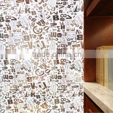 self-adhesive privacy letter printing glass protection Window Film