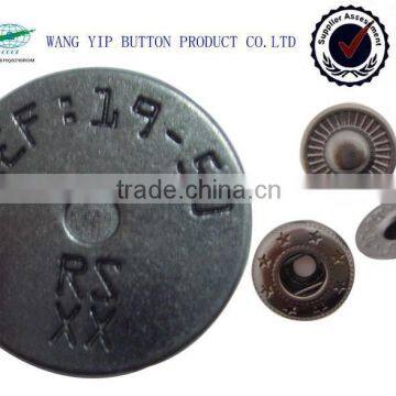 20mm engraved metal snap emergency panic snap button
