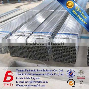 wall thickness 0.4-2.5mm pre galvanized square steel pipe