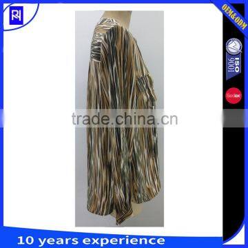 100% Silk CDC Digital Print Shirt Blouse Top Women Long Sleeve Casual Classic Fit With Front Patch Pocket photo-3