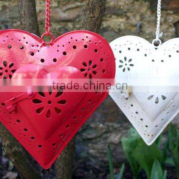 IRON LANTERN, HEART SHAPE HANGING LANTERN, DECORATIVE LANTERN