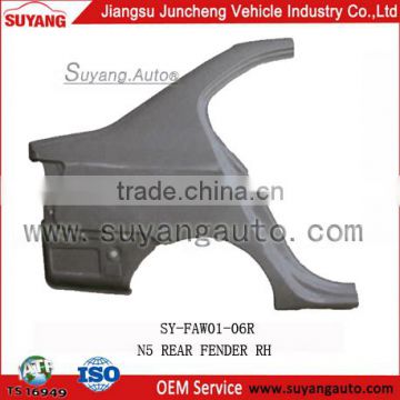 Popular JUNCHENG FAW N5 rear fender metal iron auto spare parts