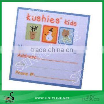 Sinicline China New Satin Printed Name Label for Kids