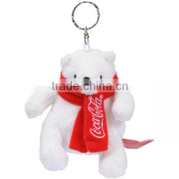 Promotion Mini Plush Cola Polar Bear Keychain Toy