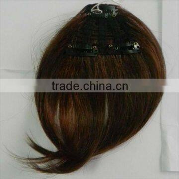 dark brown clip hair pieces bangs for lady