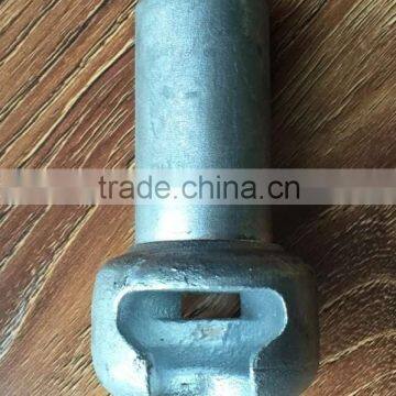 Polymer insulator ductile iron fitting with zinc coated surface