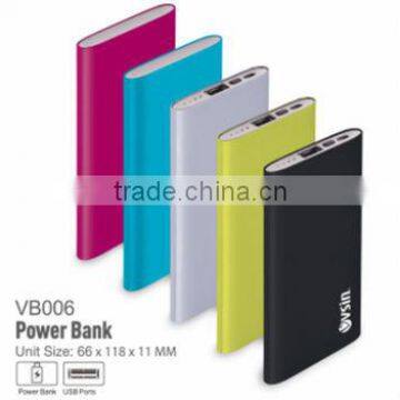 mobile portable power bank mobile charger 5000mah with mirco usb cable