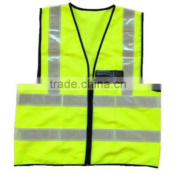 Wholesale 2014 News OEM 100% Polyester High Quality Highway Waistcoat With Zipper & ID Pockets photo-2