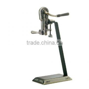 Deluxe zinc alloy wine opener with upright style and tabletop style