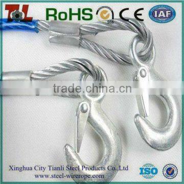 7x7 galvanized wire rope fittings 18mm