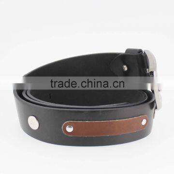 2015 New Arrive Designer Man Black PU Leather Belt for Jeans With Shiny Metal Rivet Accessories photo-3