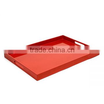 Decorative plastic lacquer serving tray