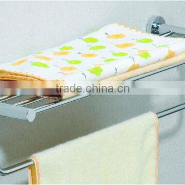 Multipurpose bathroom chrome towel shelf