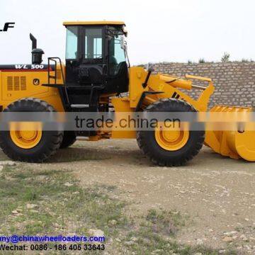 5000kg 5 tons wheel loader ZL50 overall weight 17100kg