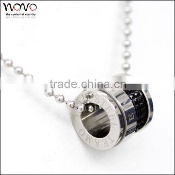 Stainless Steel Ball Bead Chain necklace with pendant