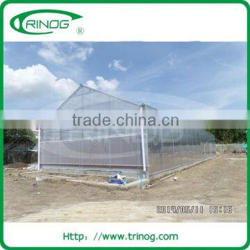 High heat transmission polyethylene sheets greenhouse for growing