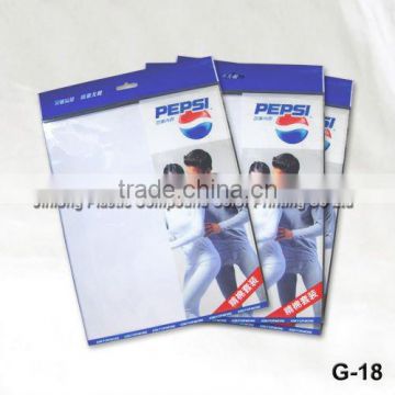 Manufacturer wholesale zippper pouch, printed bag, plastic clothes bag