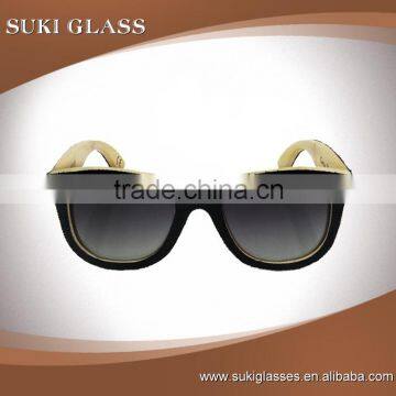 Double spring hinge bamboo women sunglasses 2016 bamboo UV400 sunglasses