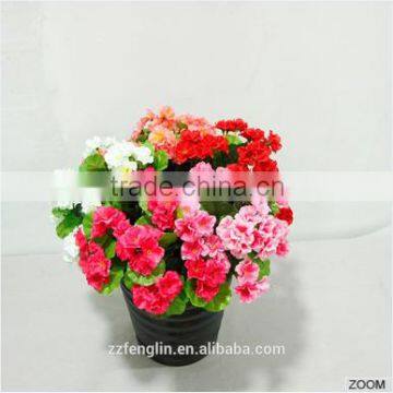Cheap Wholesale Artificial silk Begonia Flower Bouquet For Home Decoration