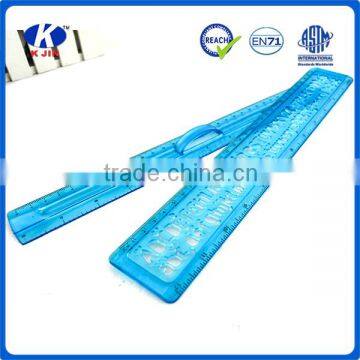 Factory Supplies Kids Cute Plastic Stencil Ruler With Blue Color photo-5