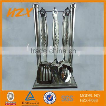 Mirror polish stainless steel kitchenware set with hollow handle