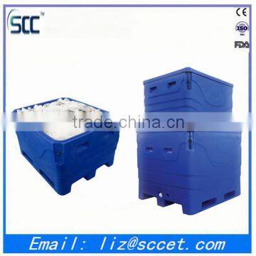 1000L largest size rotational molding plastic tubs with drain