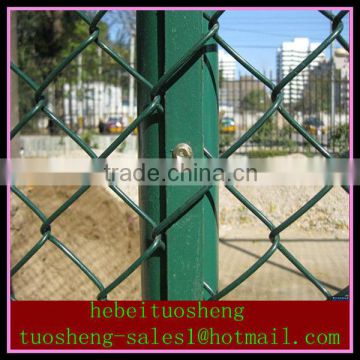 PVC coated, electro galvanized and hot-dipped galvanized cheap green pvc coated chain link fence