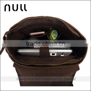 Vintage Leather Briefcase 2-in-1 Leather School Bag Backpack photo-2