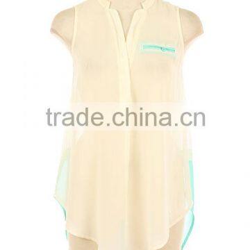 OMBRE DYE BUTTON DOWN TOP