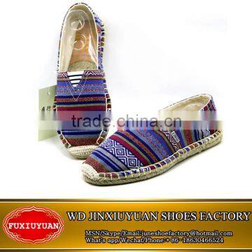 Jute sole canvas upper alpargata 2015 women espadrille shoes                        
                                                Quality Choice