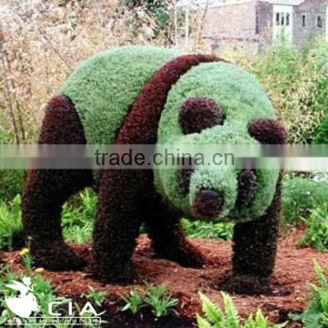 Green Artificial Panda Garden Animal Grass Statue Sculpture Mosaiculture