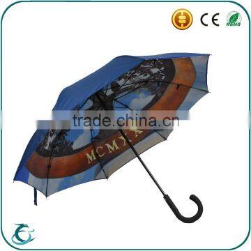 double canopy custom design inner print auto open golf umbrella