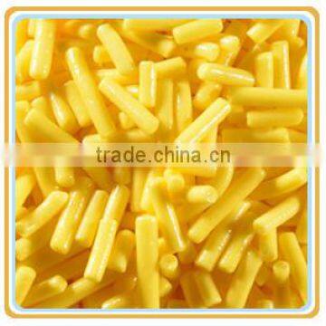 Edible yellow sprinkles for cake decorations